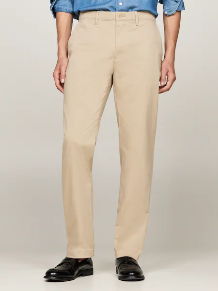Bild von Tommy Hilfiger Chinohose »DENTON CHINO SATIN«, mit Gesäßtaschen mit Knopf, Logostickerei