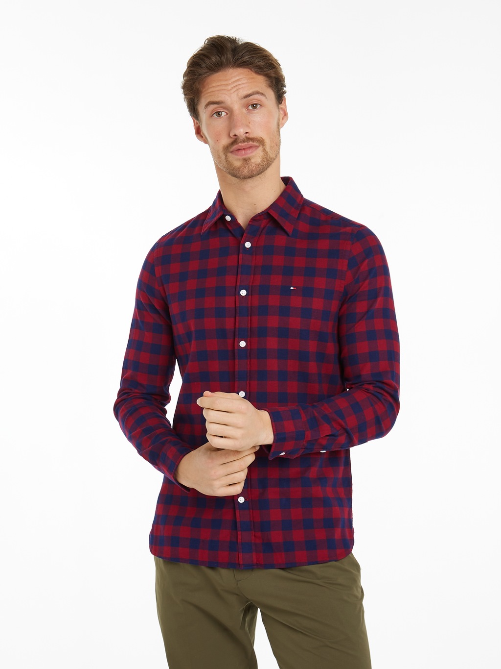 Bild von Tommy Hilfiger Langarmhemd "BRUSHED GINGHAM SF SHIRT", modisch kariert