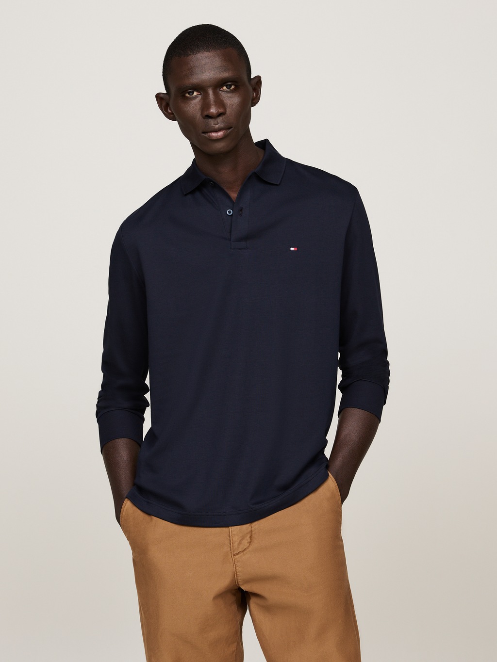 Bild von Tommy Hilfiger Langarm-Poloshirt "L/S LIQUID COTTON REG POLO"