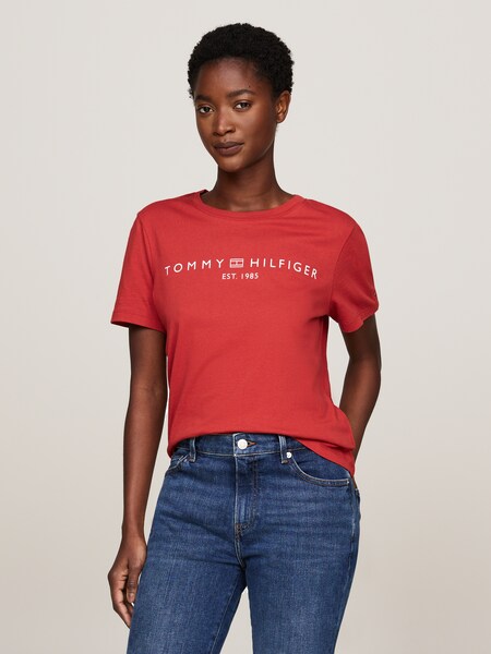 Bild von Tommy Hilfiger Reg Corp Logo Regular Fit T-shirt (WW0WW40276) dark magma