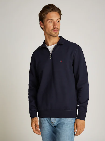 Bild von Tommy Hilfiger Sweatshirt »ESSENTIAL FLEECE 1/4 ZIP«, mit Stehkragen