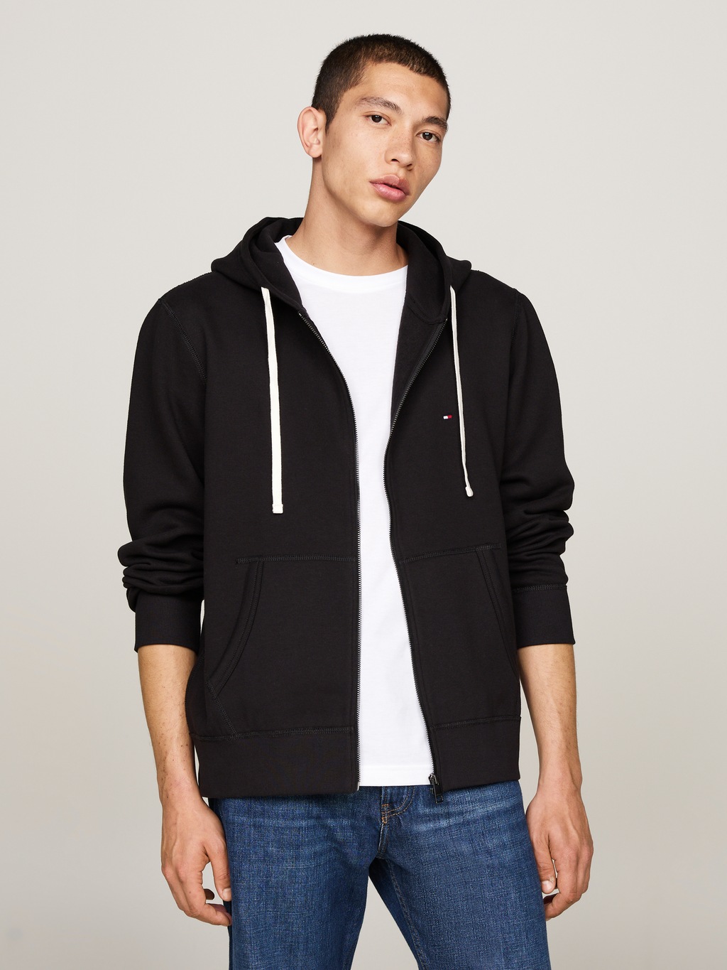 Bild von Tommy Hilfiger Sweatshirt – Baumwolle, Reguläre Passform, Kapuze, Reißverschluss für Herren - XL