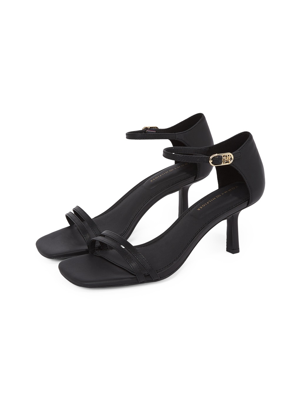 Bild von Tommy Hilfiger High-Heel-Sandalette "KITTEN HEEL SANDAL LEATHER", Stilettoabsatz, Partyschuh, Abendschuh, verstellbares Fesselriemchen