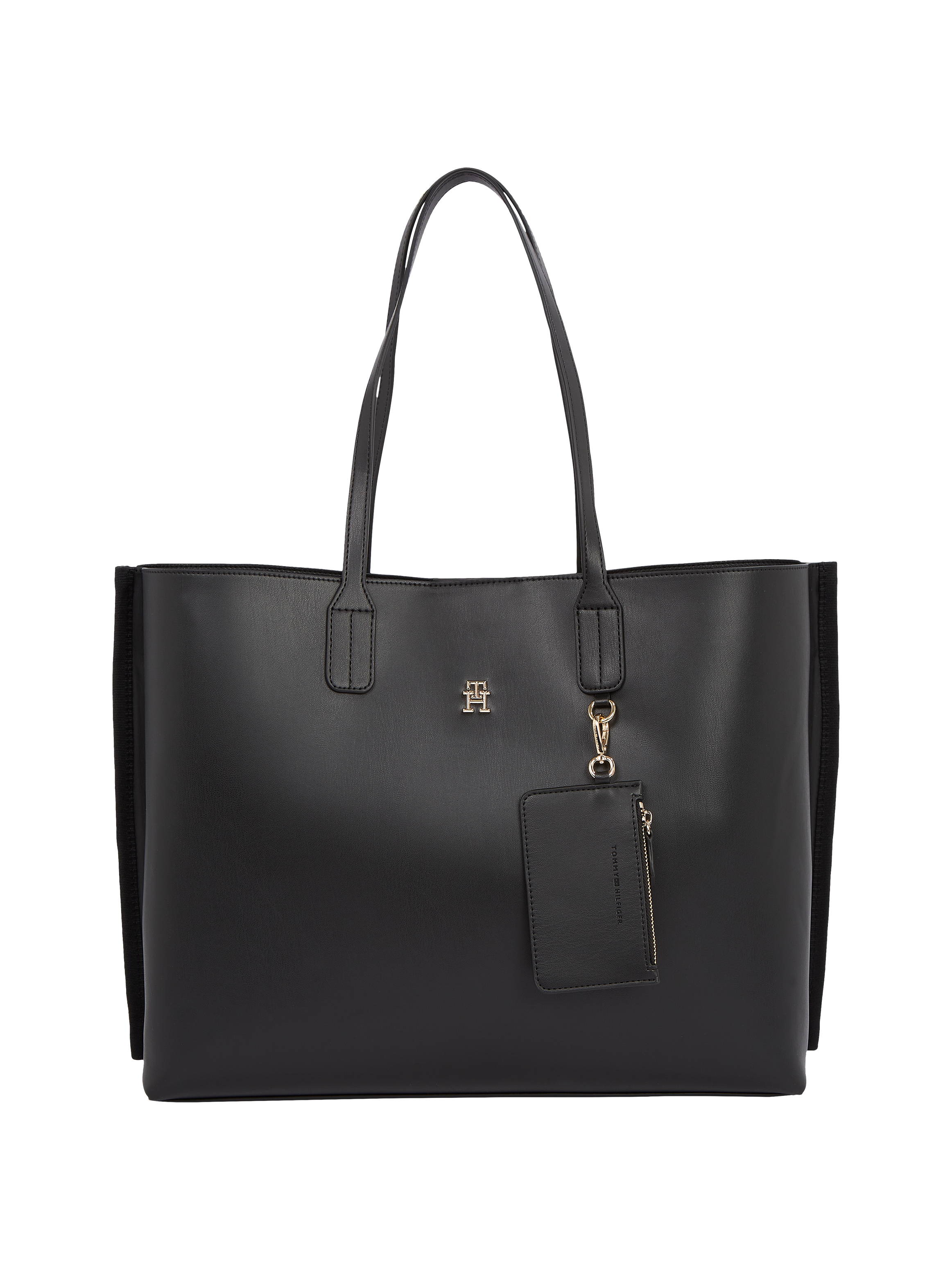 Bild von Tommy Hilfiger Shopper »TH DISTINCT TOTE«, Damen Beuteltasche, Henkeltasche, Umhängetasche mit kleinem Täschen