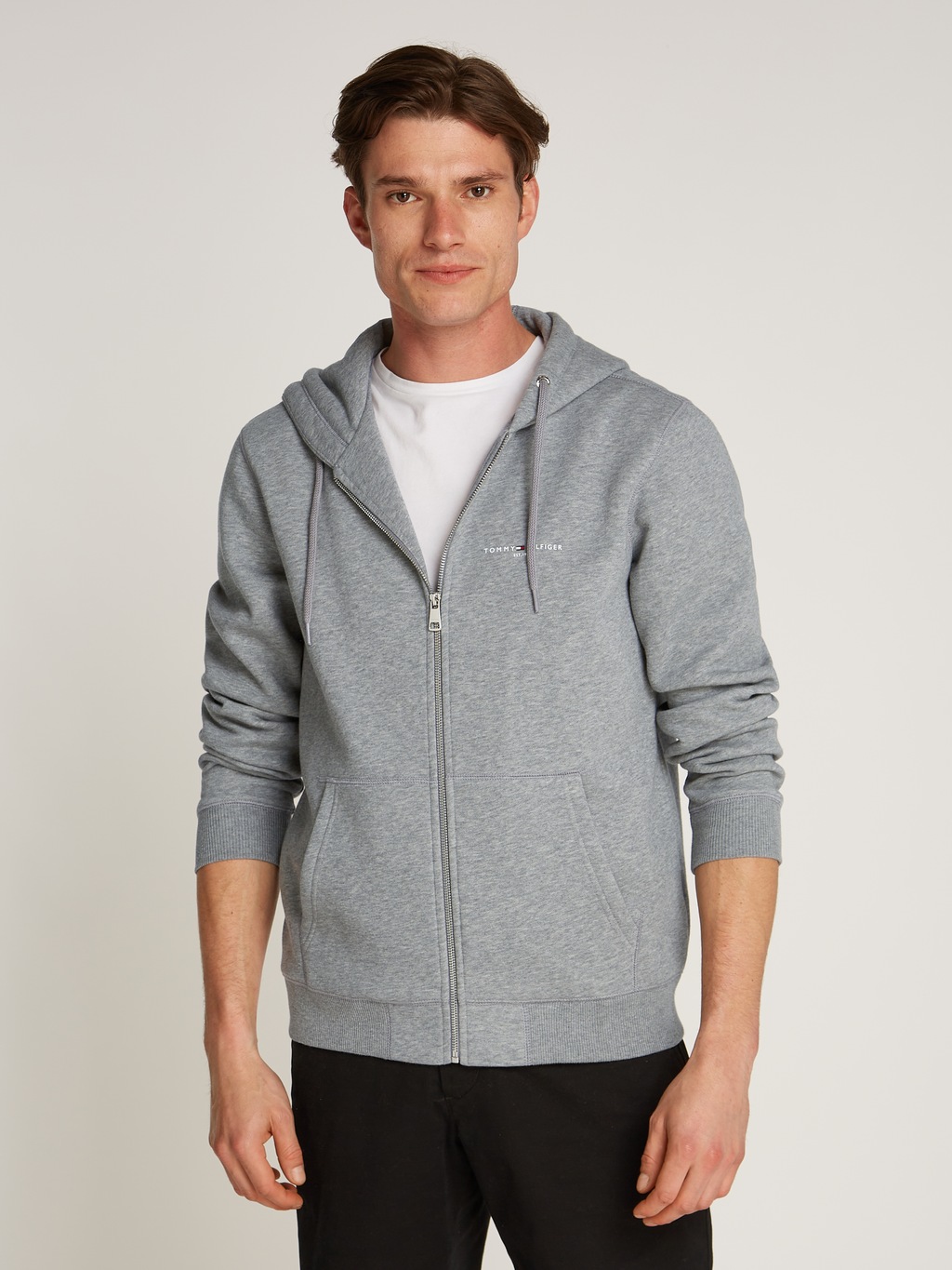 Bild von Tommy Hilfiger Sweatjacke "SMALL TOMMY LOGO ZIP HDD", mit Logoschriftzug