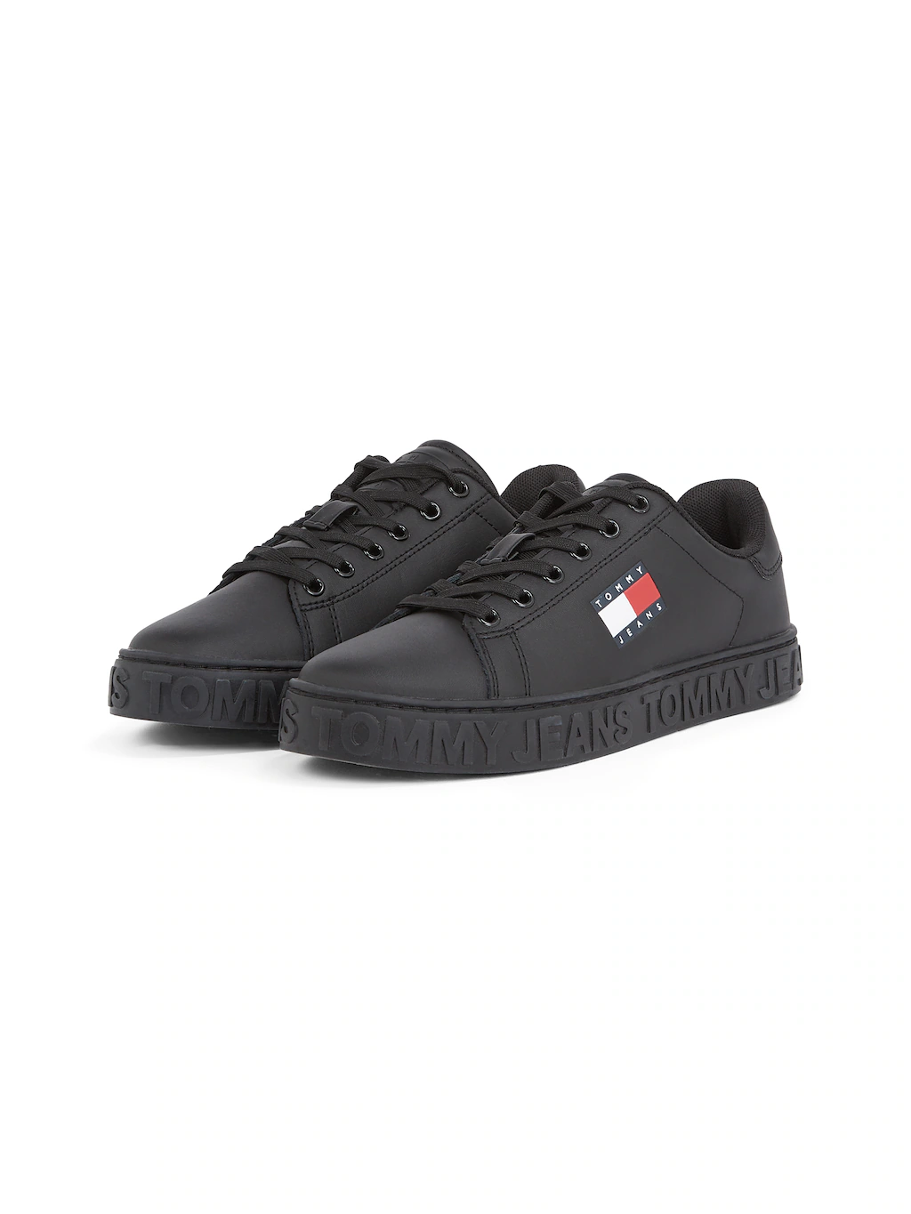 Bild von Tommy Jeans Plateausneaker "TJW LOGO OUTSOLE SNEAKER ESS", Freizeitschuh, Halbschuh, Schnürschuh mit seitlicher Logoflagge