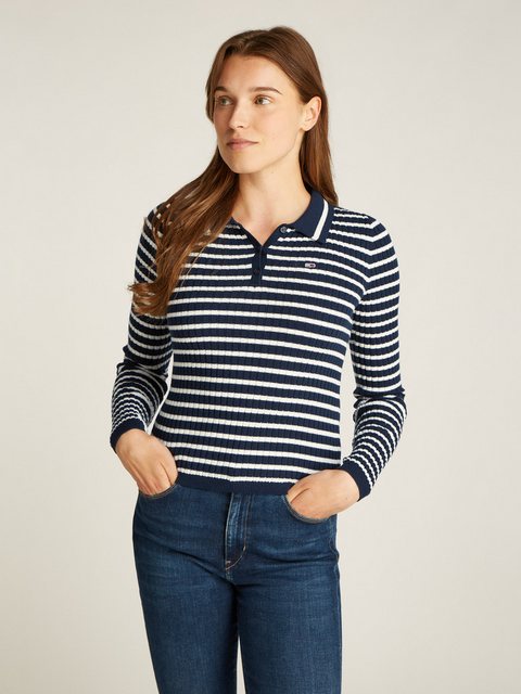 Bild von Tommy Jeans Polokragenpullover TJW ESSENTIAL LS POLO SWEATER mit Logostickerei