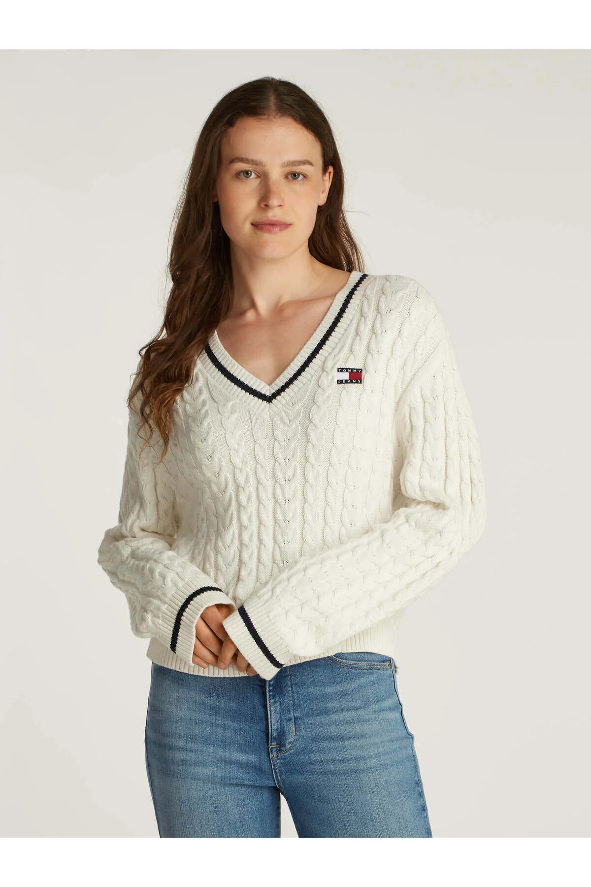 Bild von Tommy Hilfiger Pullover Weiß Regular Fit für Damen - M