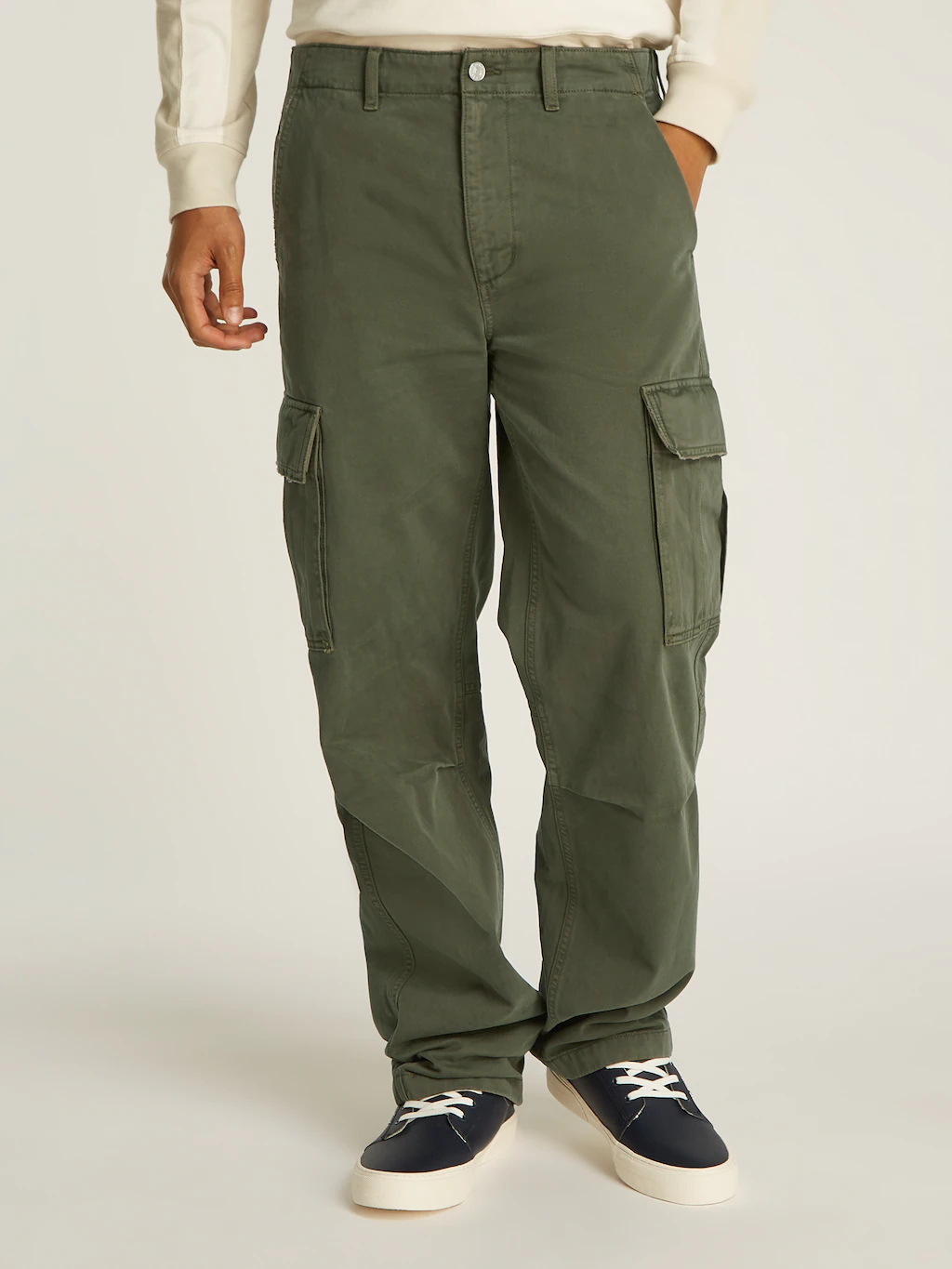 Bild von Tommy Jeans Cargohose "TJM JAIMIE COTTON CARGO", mit Kniefalten