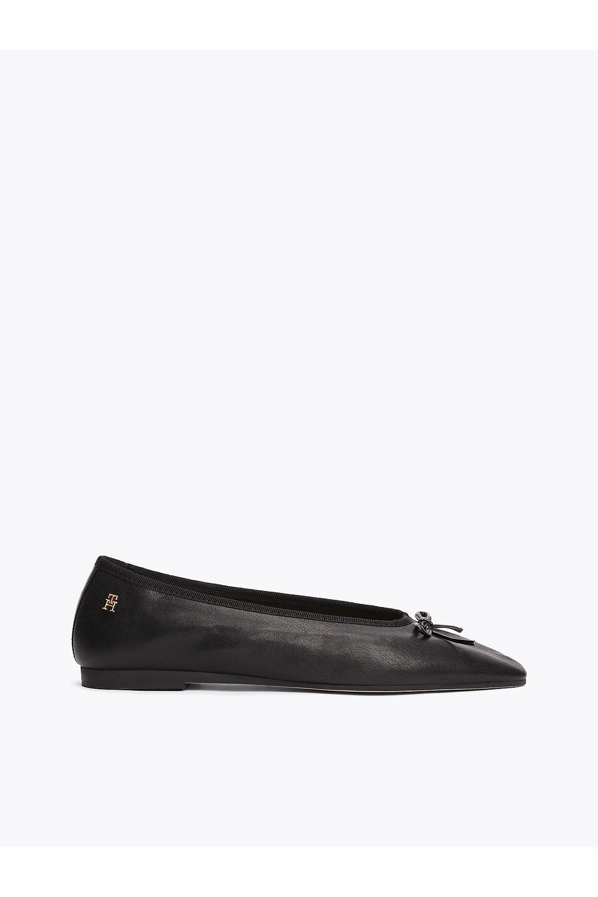 Bild von Tommy Hilfiger Flache Ballerina-ballerinas Aus Schwarzem Leder -bds für Damen - 38