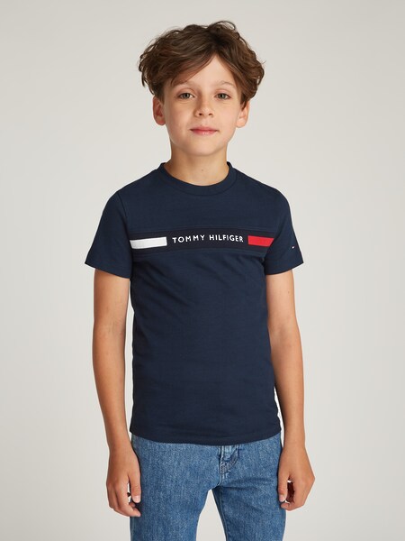 Bild von Tommy Hilfiger T-Shirt »TH RIB REG TEE SS«, in Rippenoptik, mit Logoschriftzug