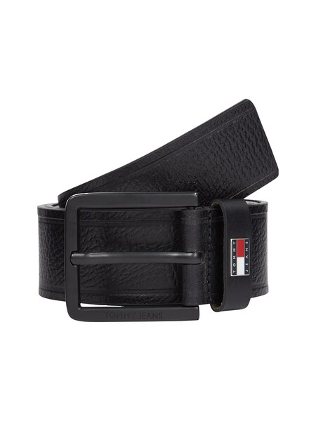 Bild von Tommy Jeans Ledergürtel »TJM ELEVATED FLAG LEATHER 3.5«, Größenverstellbar, Markenlogoemblem aus Metall
