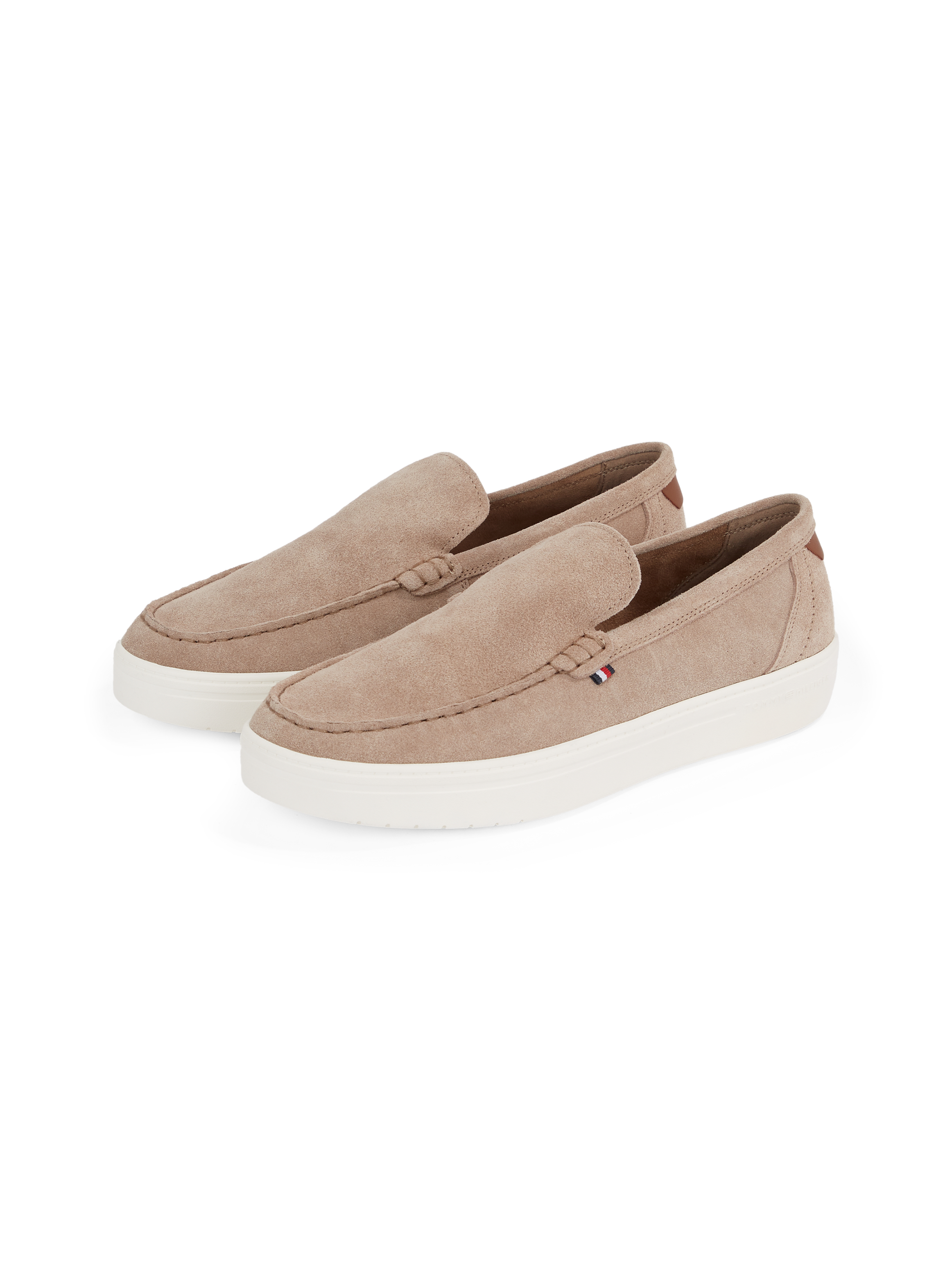 Bild von Tommy Hilfiger Slipper »MODERN LIGHT HYBRID SUEDE LOAFER«, Plateau, Schlupfschuh, Freizeitschuh, Halbschuh mit Label
