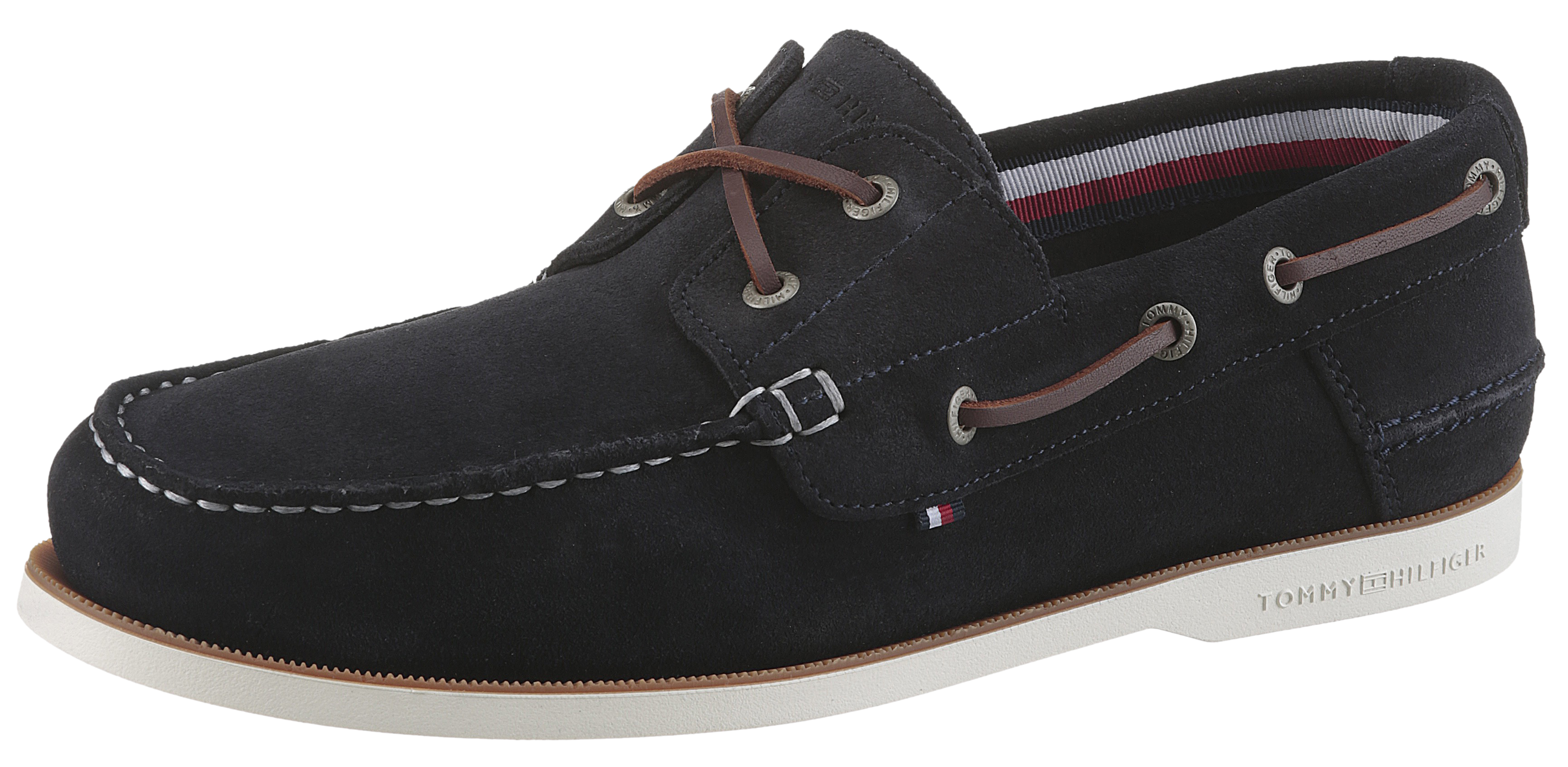 Bild von Tommy Hilfiger Bootsschuh »TH BOAT SHOE CORE SUEDE«, Casualschuh, Freizeitschuh, Schnürer mit Bänder-Durchzügen