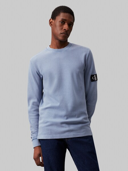 Bild von Calvin Klein Jeans Langarmshirt »WASHED BADGE WAFFLE LS TEE«, mit Logopatch