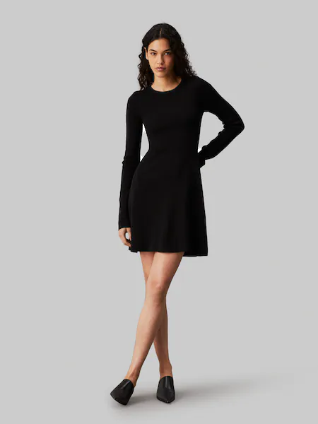 Bild von Calvin Klein Jeans Sweatkleid »CK INTARSIA SWEATER DRESS«, mit Logostickerei