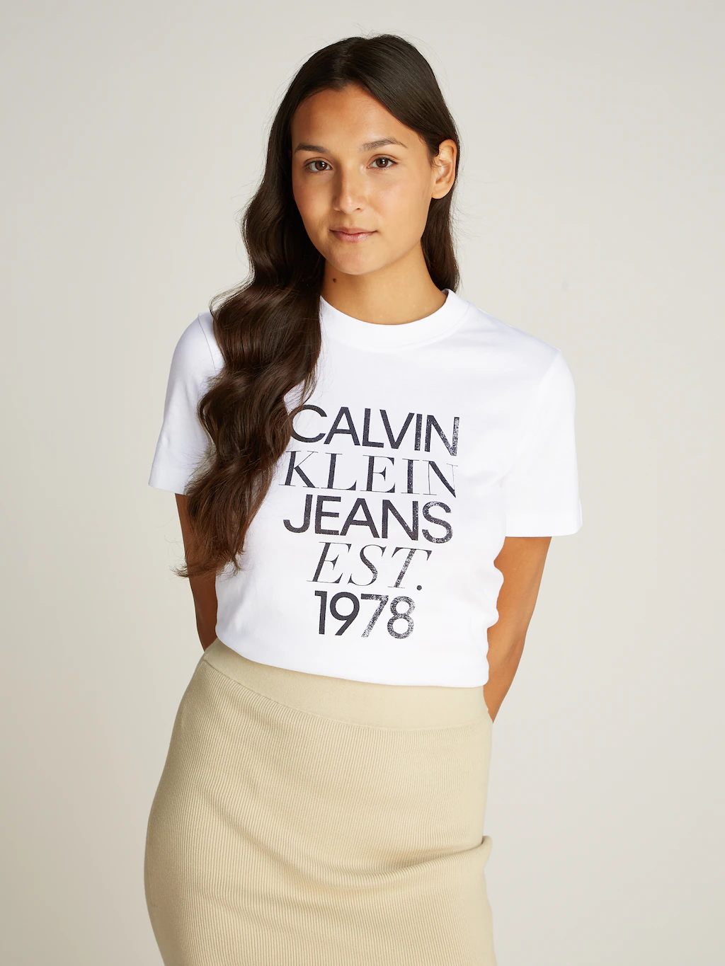 Bild von Calvin Klein Jeans T-Shirt "MIXED LOGO REGULAR TEE", mit Logodruck