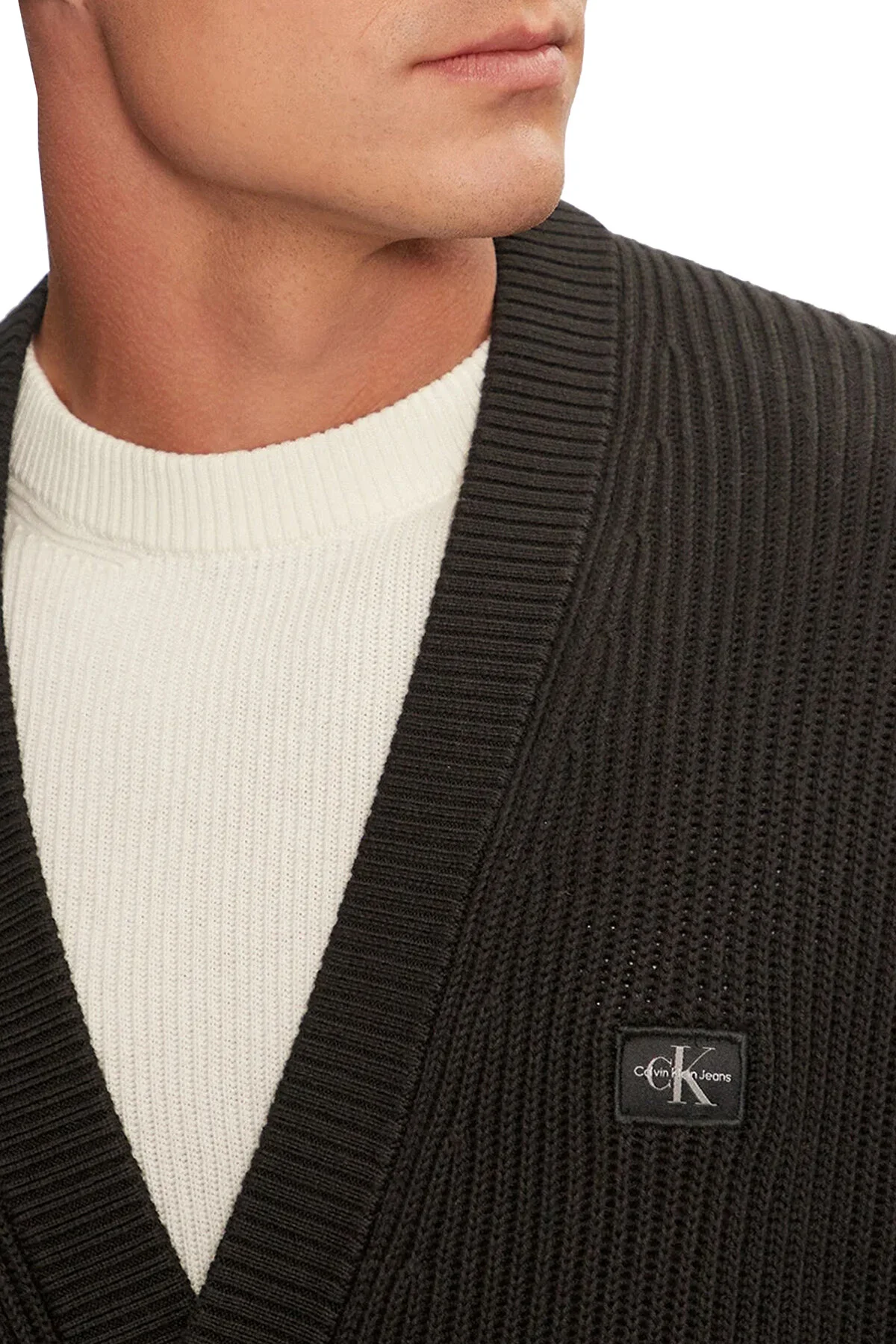 Bild von Calvin Klein Strickjacke Schwarz Regular Fit für Herren - M