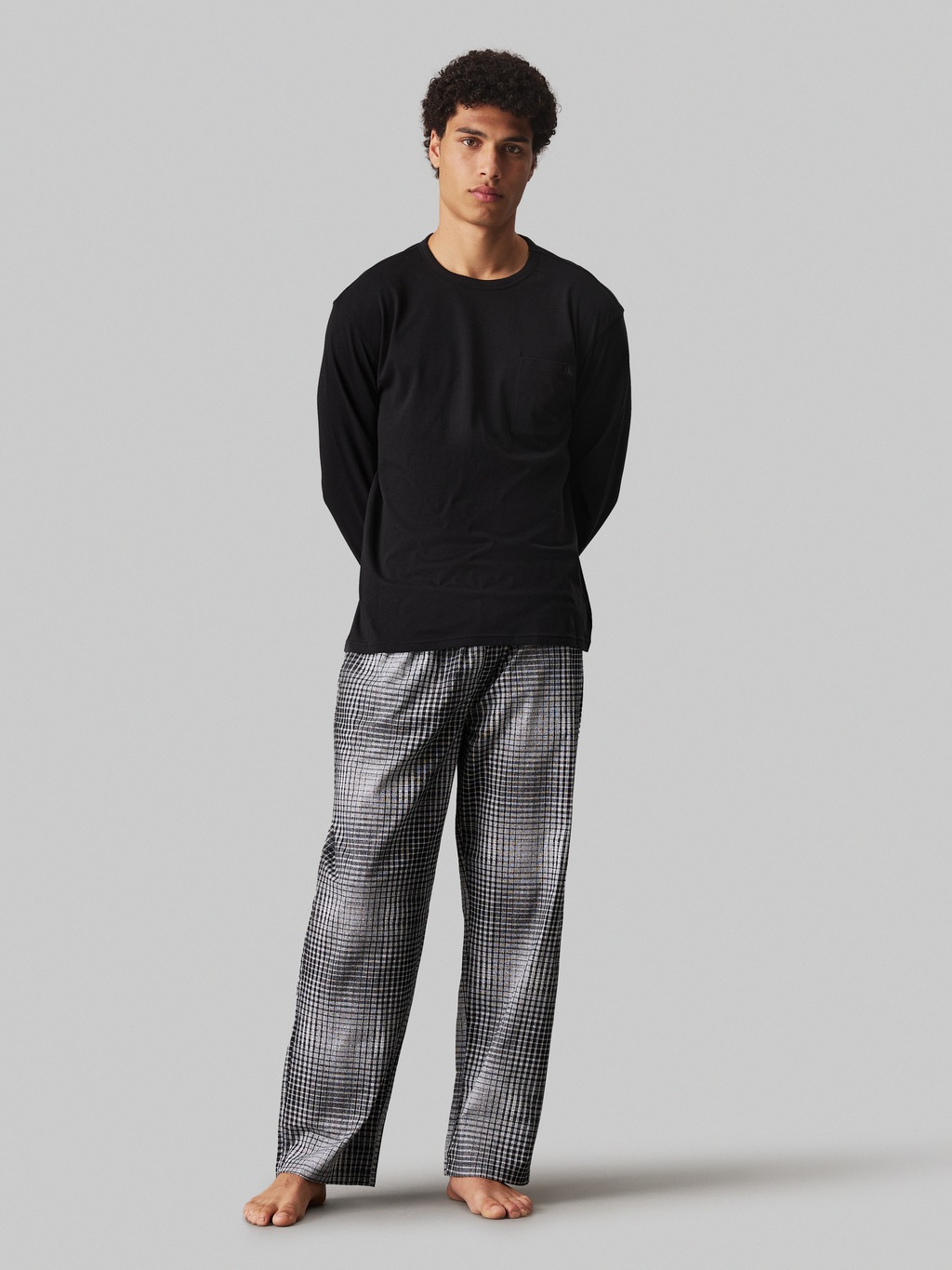 Bild von Calvin Klein Underwear Pyjama "L/S PANT SET", (Set, 2 tlg.), mit karierter Hose