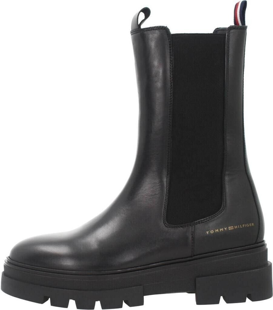 Bild von Tommy Hilfiger Leder Schwarze Stiefel Fw0fw06730bds für Damen - 36