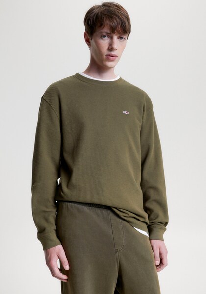 Bild von Tommy Hilfiger Waffle Knit Long Sleeve T-Shirt (DM0DM15041) drab olive green