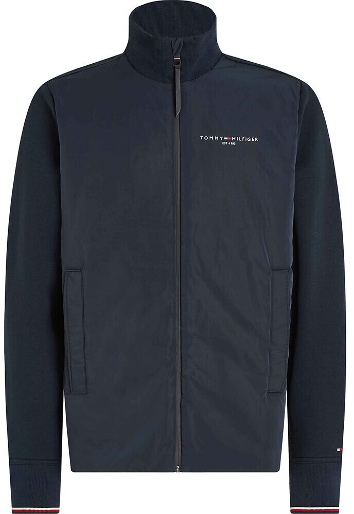 Bild von Tommy Hilfiger Logo Mix Media Stand Full Zip Sweatshirt (MW0MW33652) desert sky