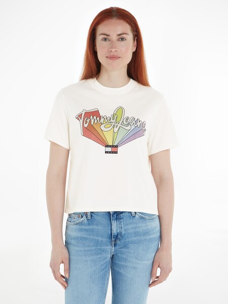 Bild von Tommy Jeans T-Shirt »TJW BXY RAINBOW FLAG TEE«, mit Frontprint
