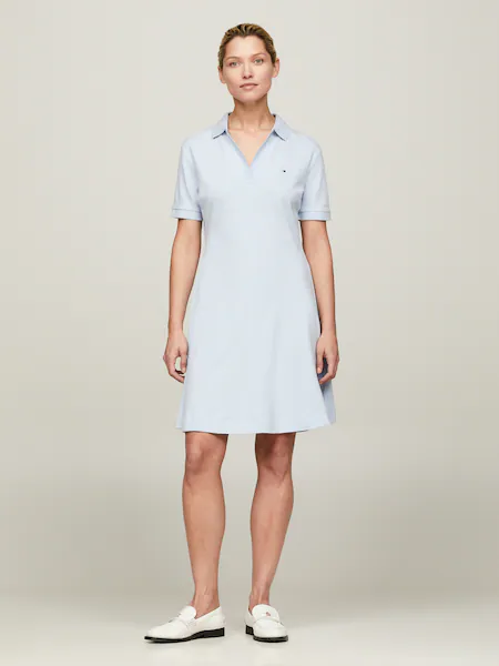 Bild von Tommy Hilfiger Polokleid »F&F OPEN PLCKT LYCLL POLO DRS SS«, mit Logostickerei