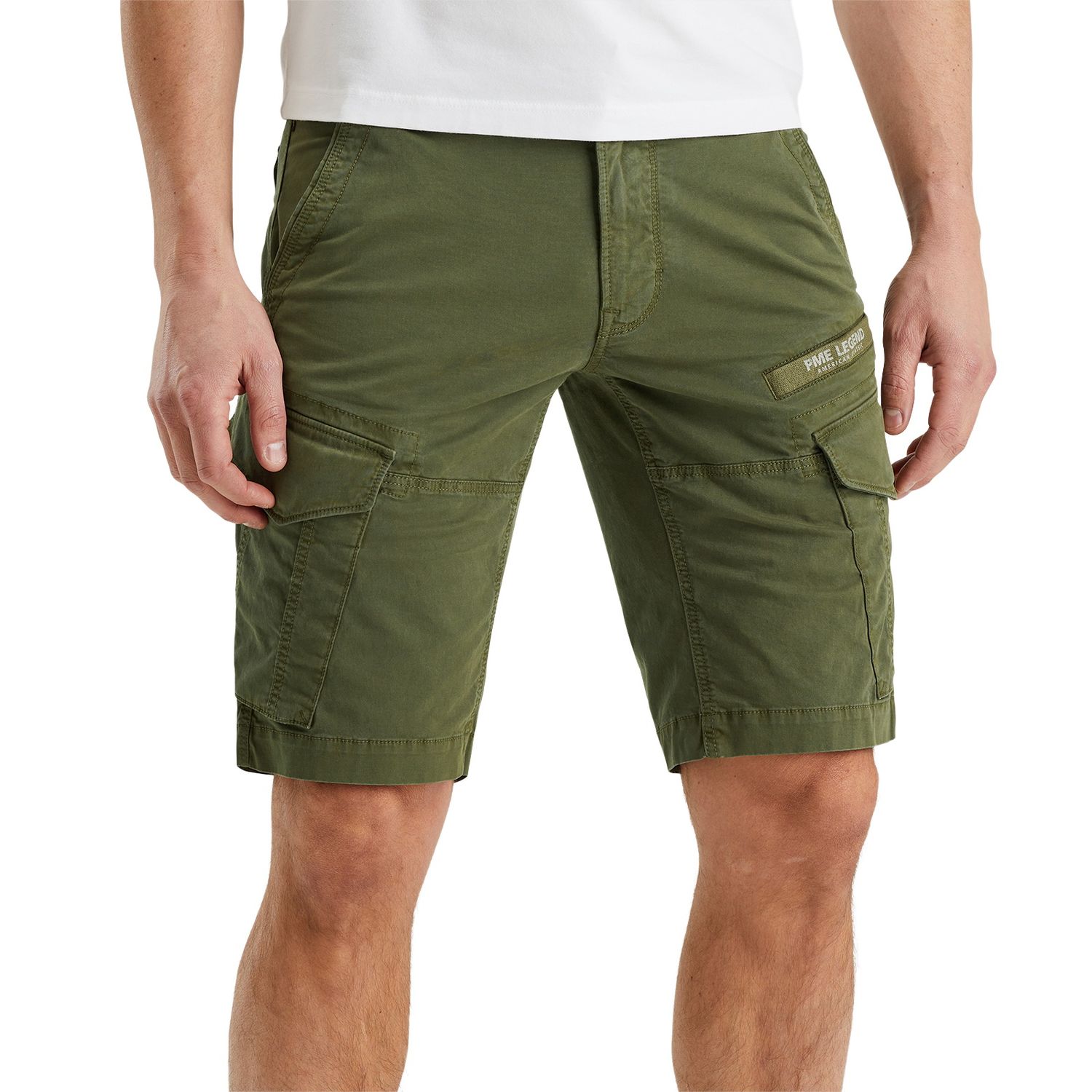 Bild von PME Legend Herren Short NORDROP CARGO - Regular Fit - Grau Blau Grün Beige