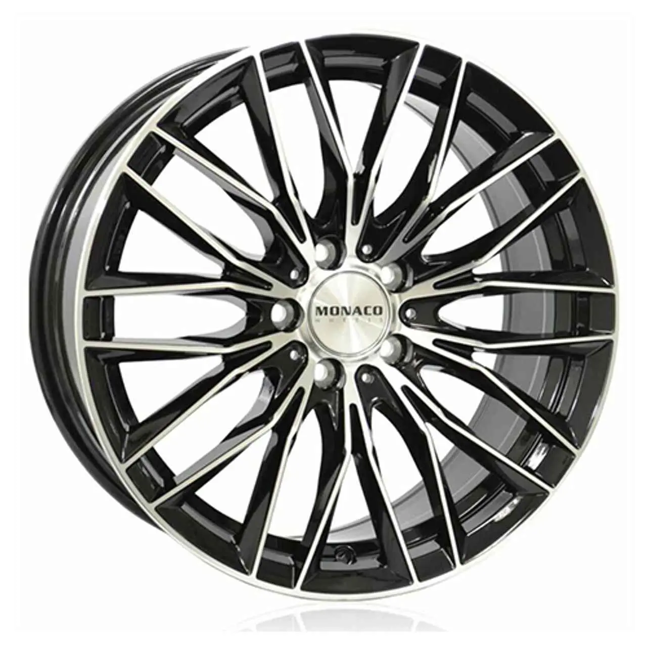 Bild von MONACO WHEELS MONACO GP2 black gloss polished 8.0Jx18 5x108 ET45