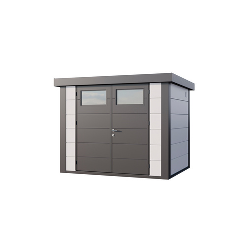 Bild von Telluria Gerätehaus »Classico«, BxHxT: 285,8 x 219 x 228 cm (Außenmaß inkl. Dachüberstand) - weiss