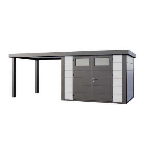 Bild von Telluria Gerätehaus »Classico«, BxHxT: 676 x 219 x 258 cm (Außenmaß inkl. Dachüberstand) - weiss