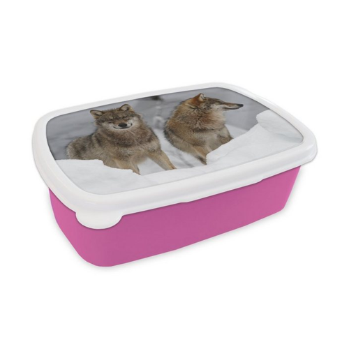 Bild von MuchoWow Lunchbox Wolf - Schnee - Tiere