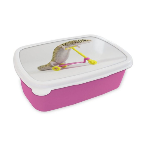 Bild von MuchoWow Lunchbox Gecko auf einem Motorroller