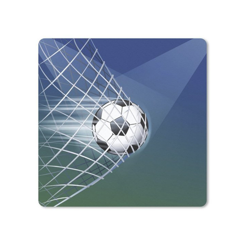Bild von MuchoWow Mauspad - Eine Illustration eines Fußballs im Netz
