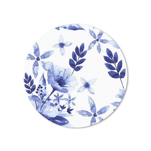 Bild von MuchoWow Mauspad Aquarell - Blumen - Blau (1-St)