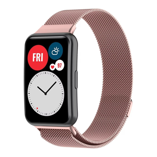 Bild von Stylisches Rosa Milanaise Armband für Ihre Huawei Watch Fit