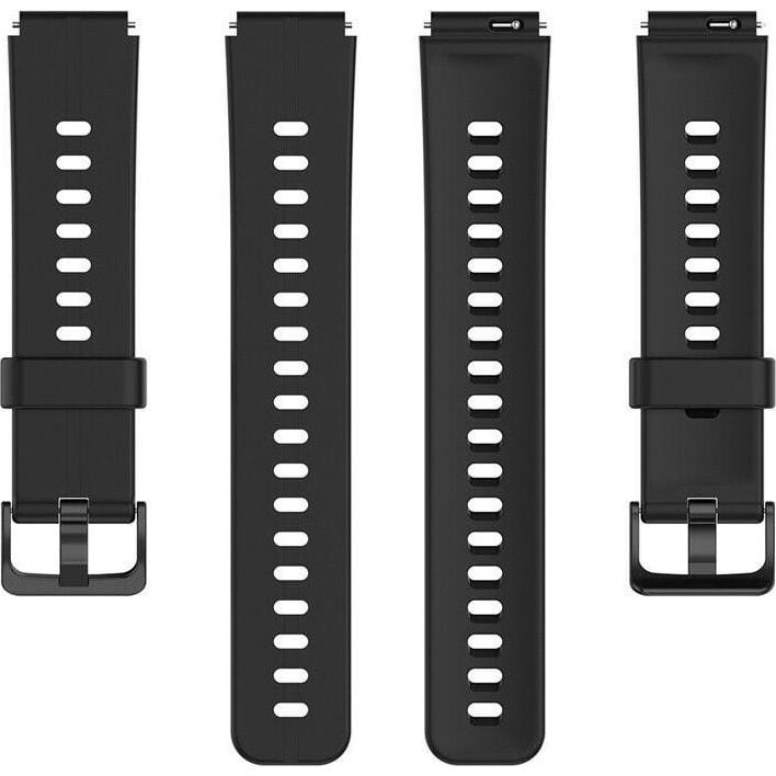 Bild von Strap-it Silikonarmband (Silikon), Uhrenarmband, Schwarz