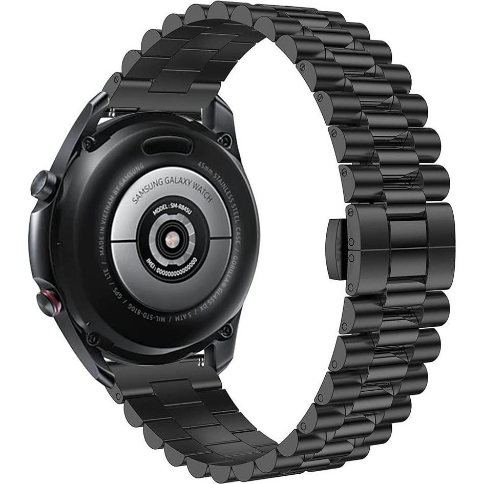Bild von Strap-it Stahlarmband (20 mm, Edelstahl, Ignite), Uhrenarmband, Schwarz