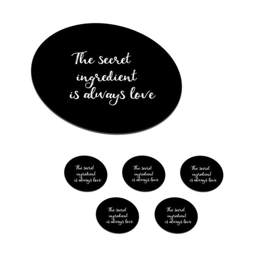 Bild von MuchoWow Glasuntersetzer Zitate - Liebe - Kochen