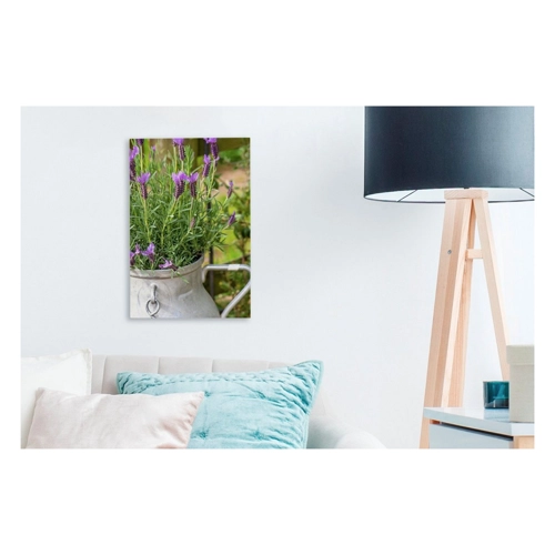 Bild von Wunderschönes Leinwandbild "Lavendel in einem Milchkännchen"