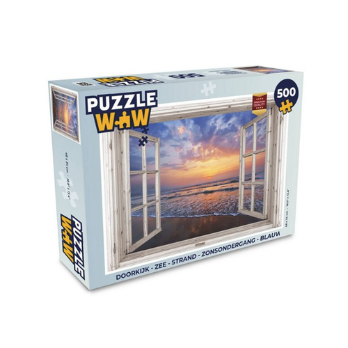 Bild von MuchoWow Puzzle Aussicht - Strand und Sonnenuntergang