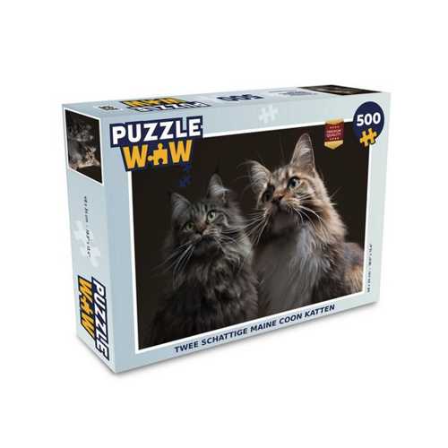 Bild von MuchoWow Puzzle Zwei süße Maine Coon Katzen
