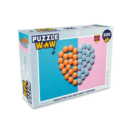 Bild von MuchoWow Puzzle Herz - Tabletten - Pastell, 500 Puzzleteile