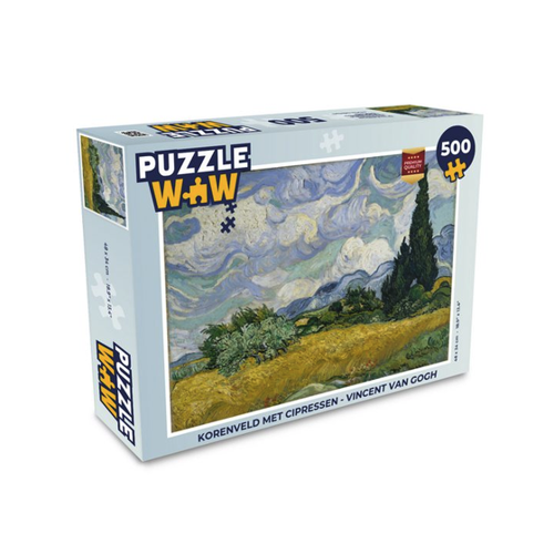 Bild von MuchoWow Puzzle Weizenfeld mit Zypressen - Vincent van Gogh, 500 Puzzleteile