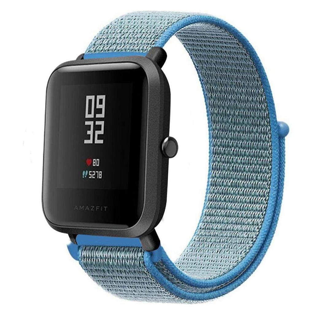 Bild von Strap-it Nylonarmband (20 mm, Nylon, Amazfit Bip), Uhrenarmband, Blau