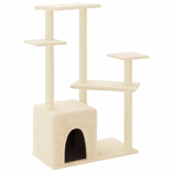 Bild von vidaXL Kratzbaum mit Sisal-KratzSäulen Creme 107,5 cm