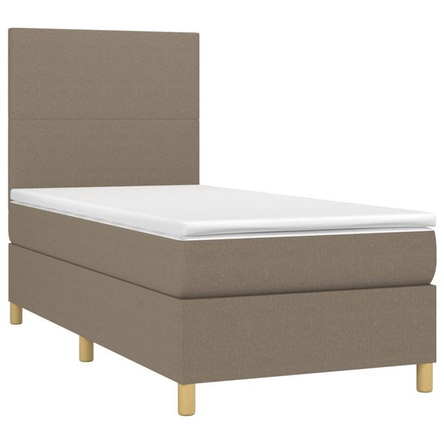 Bild von vidaXL Boxspringbett mit Matratze Taupe 90x190 cm Stoff1380317