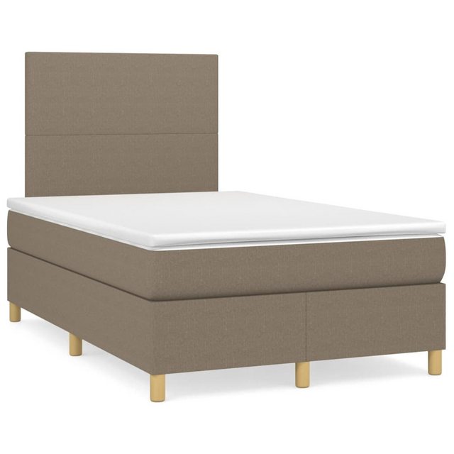 Bild von vidaXL Boxspringbett mit Matratze Taupe 120x200 cm Stoff1381658