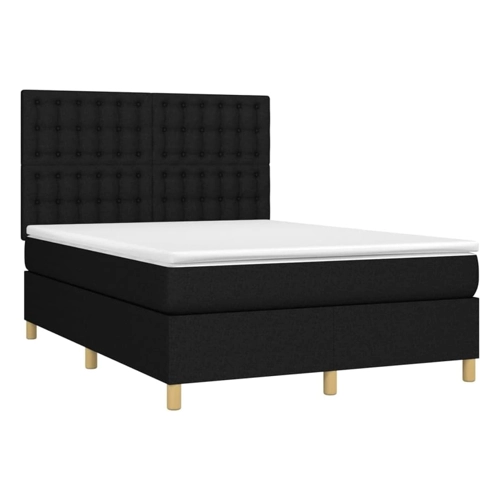 Bild von vidaXL Boxspringbett, vidaXL Boxspringbett mit Matratze Hellgrau 100x200 cm Stoff1398397, vidaXL Boxspringbett mit Matratze Bett Einzelbett Polsterbett Bettgestell Lattenrost Bettrahmen Hotelbett Schlafzimmerbett Hellgrau 100x200cm Stoff